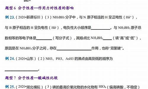 高考化学常考题型1000例,化学高考常考题型