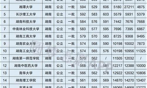 湖南本科大学排名_湖南本科大学排名榜