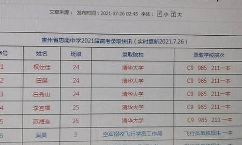 思南一中2017高考成绩_思南中学2017高考喜报