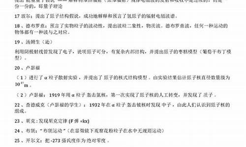 高考物理学史真题-高考物理史实